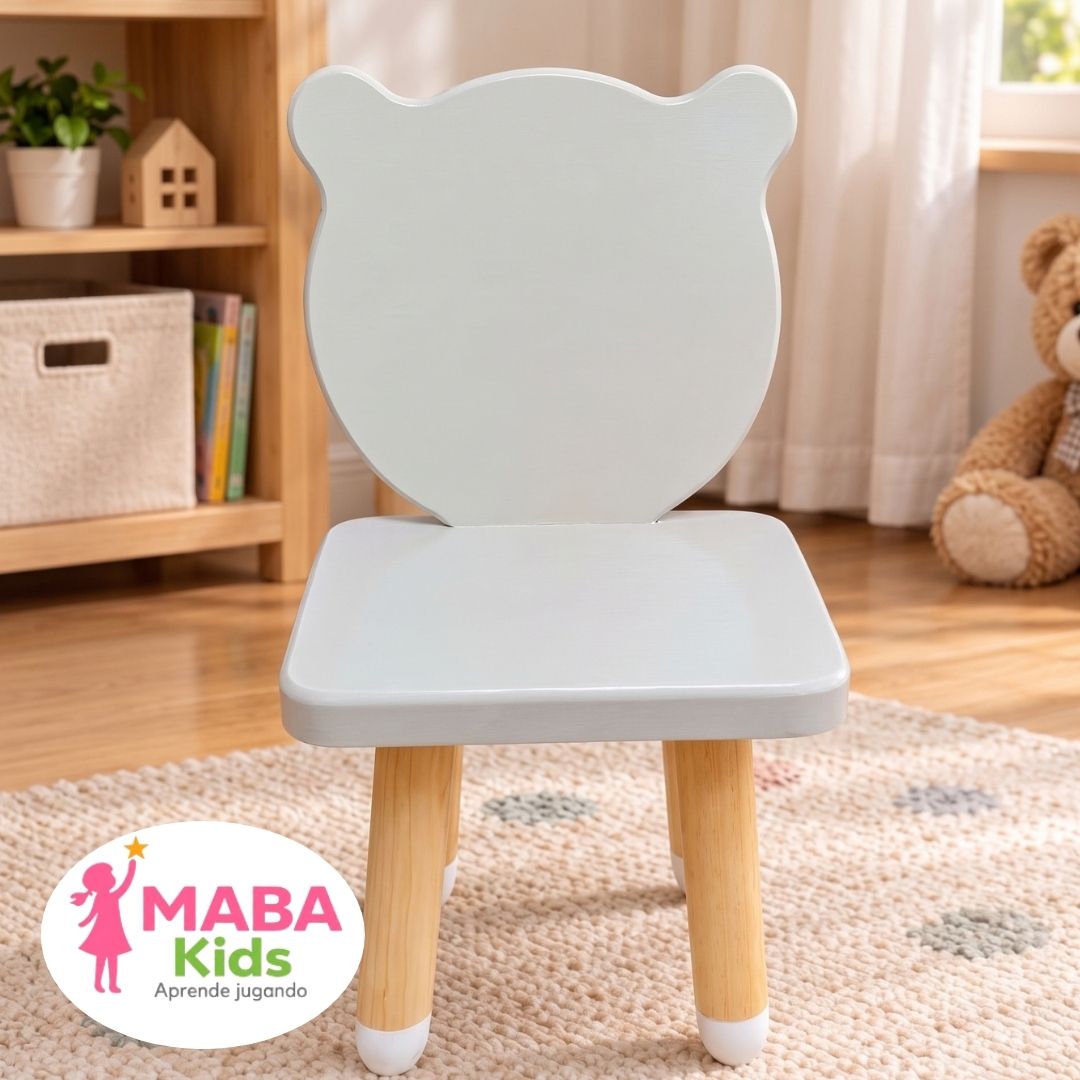 Silla Infantil de Madera diseño de Animales y Personajes