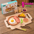 Set de desayuno educativo de madera Montessori
