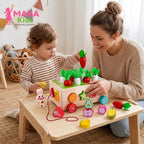 Cubo didáctico de madera para encajar