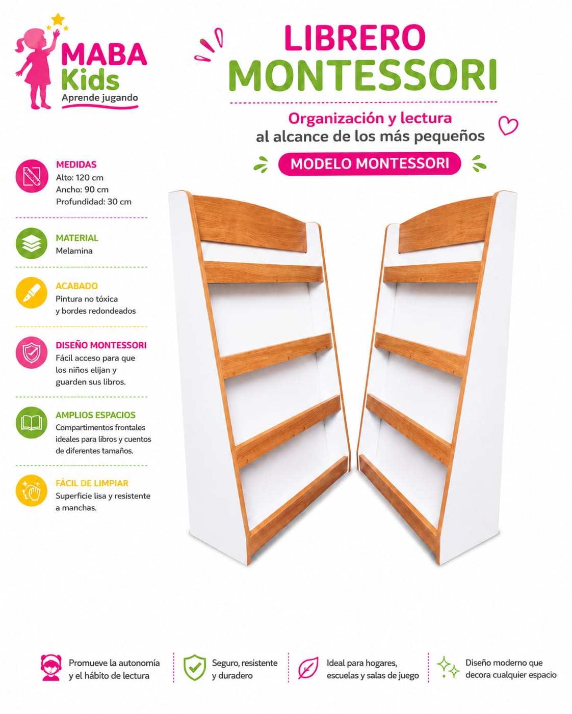 Librero Infantil Montessori