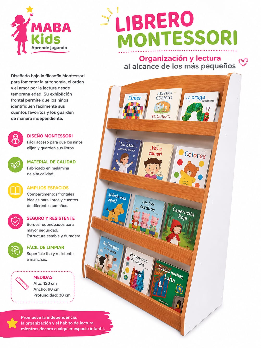 Librero Infantil Montessori